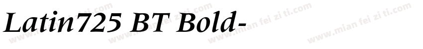 Latin725 BT Bold字体转换